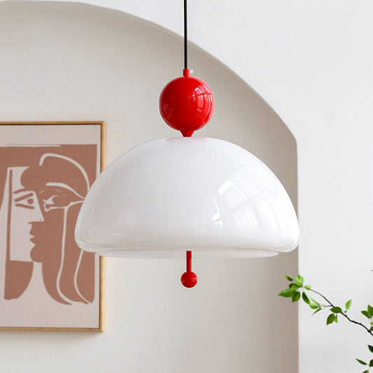 AURORIX - Vibrant Red Glass Pendant Light