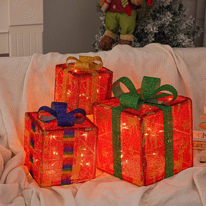 FESTILUME - Set of 3 Pcs Christmas Lighting Boxes