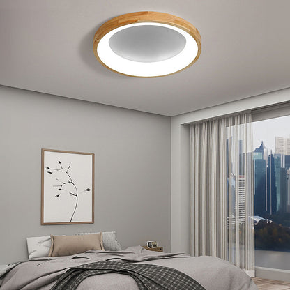 ELEVE - Sleek Wood Accent LED Ceiling Light