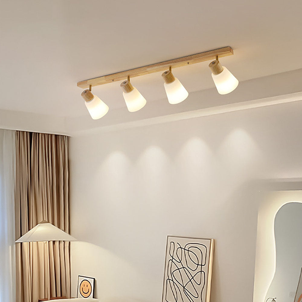 ILLUMIRAIL - Modern Rotatable Wood LED Track Light