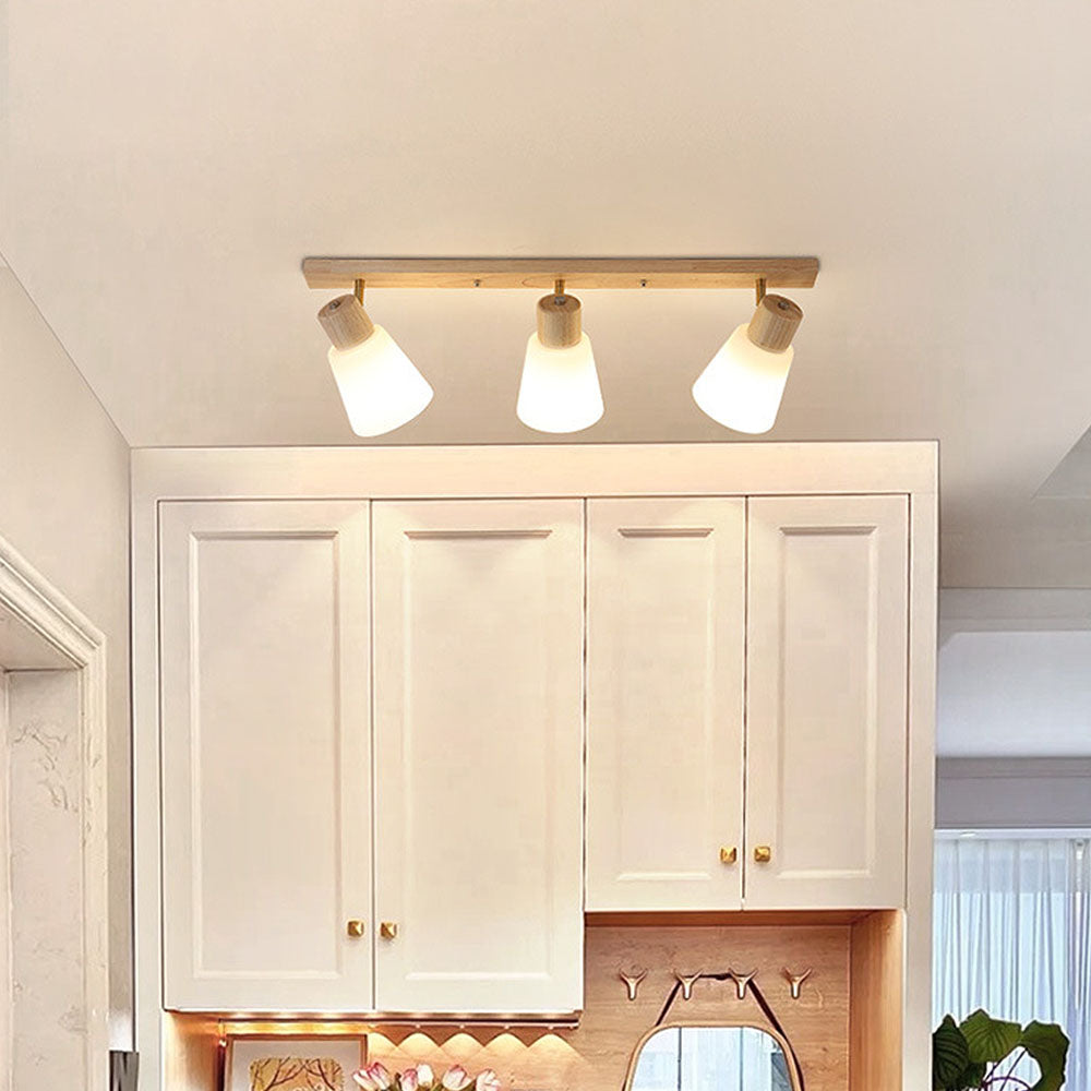 ILLUMIRAIL - Modern Rotatable Wood LED Track Light