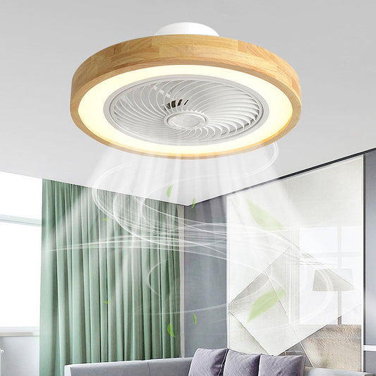 AEROWO - Sleek Round Ceiling Fan with LED Lights