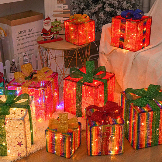 FESTILUME - Set of 3 Pcs Christmas Lighting Boxes