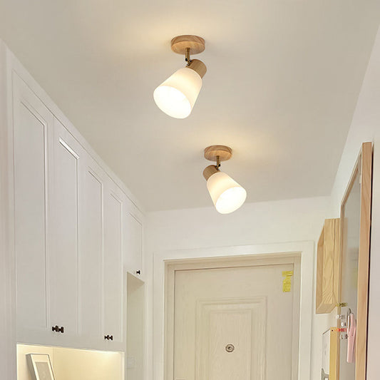 ILLUMIRAIL - Modern Rotatable Wood LED Track Light