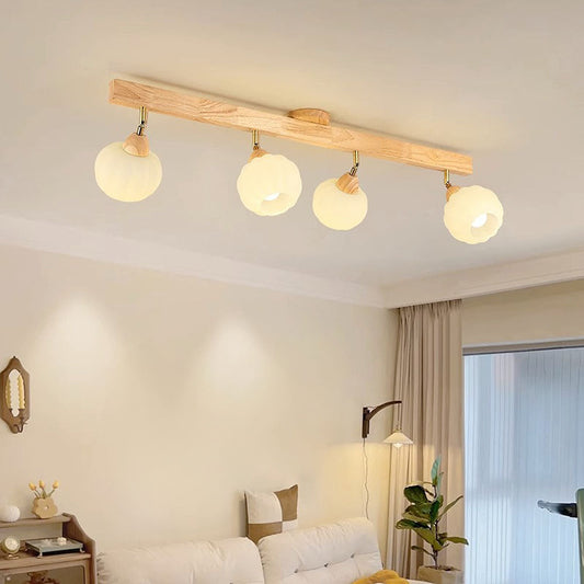 NORDORA - Elegant Wood LED Track Light