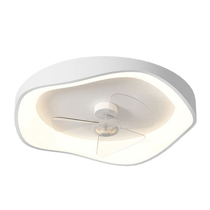 ZENOVAN - Contemporary White Iron Ceiling Fan Light