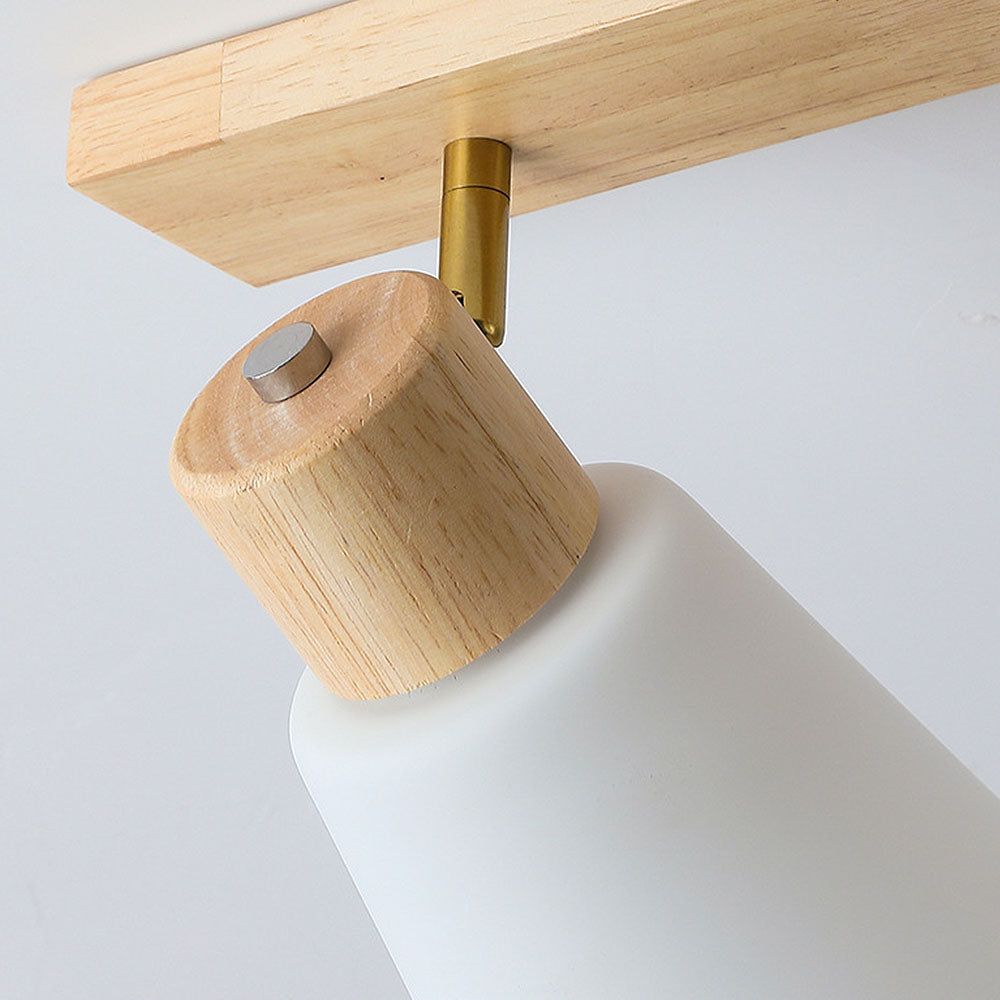 ILLUMIRAIL - Modern Rotatable Wood LED Track Light