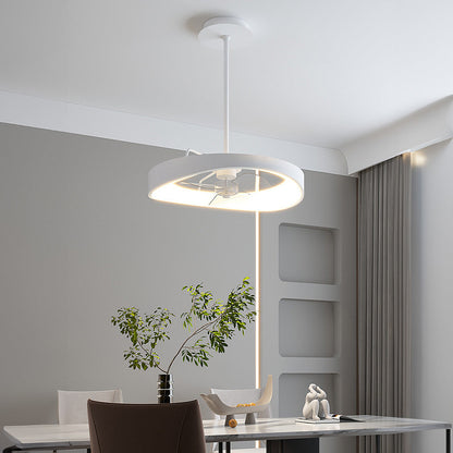 LUMIFAN - Modern White Iron Ceiling Fan Light