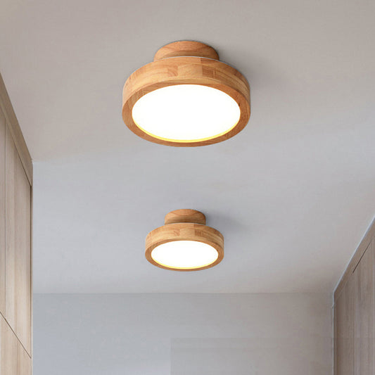 AURAWOOD - Rustieke Houten LED Plafondlamp