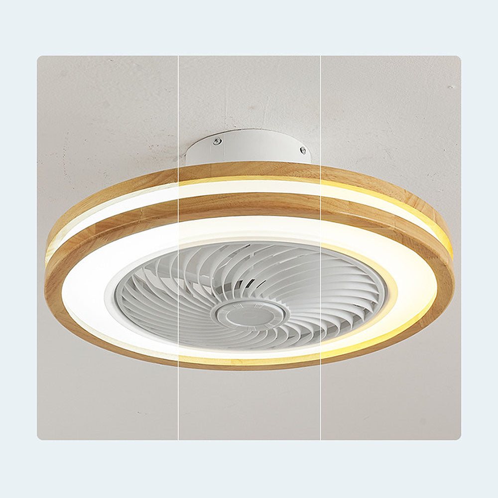 AEROWO - Sleek Round Ceiling Fan with LED Lights