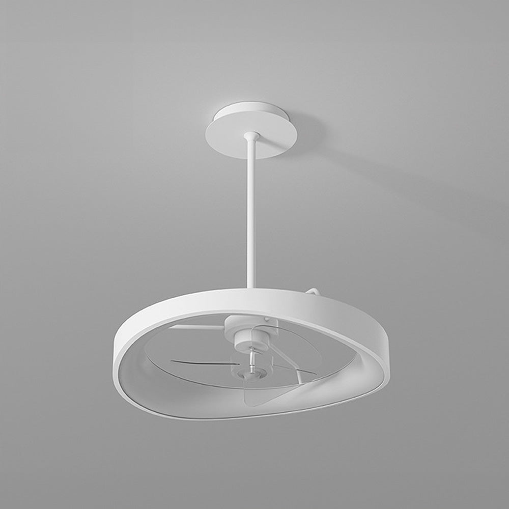 LUMIFAN - Modern White Iron Ceiling Fan Light