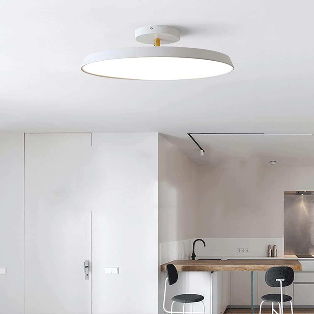 LUMINOA - Modern White LED Semi-Flush Ceiling Light
