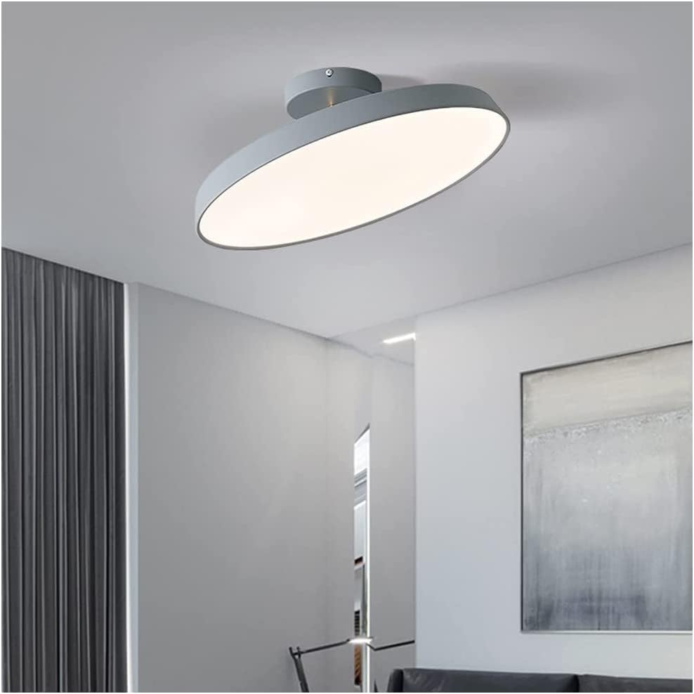 LUMINOA - Modern White LED Semi-Flush Ceiling Light
