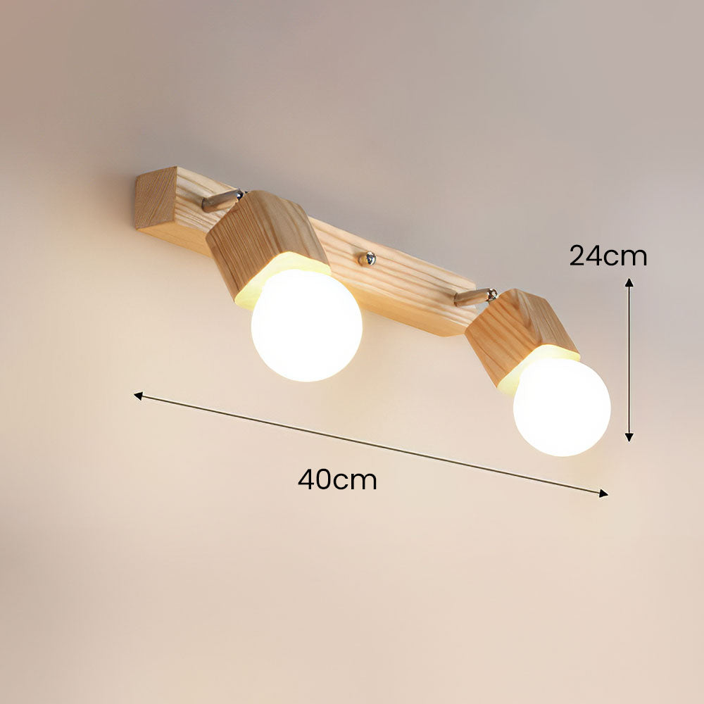 VIVLUX - Natural Wood Bathroom LED Track Lights