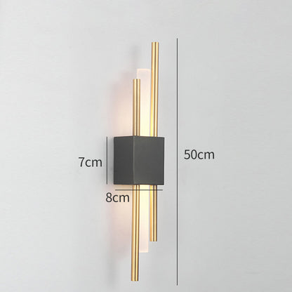 VIOLARA - Black and Gold Modern Wall Light