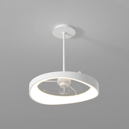 LUMIFAN - Modern White Iron Ceiling Fan Light