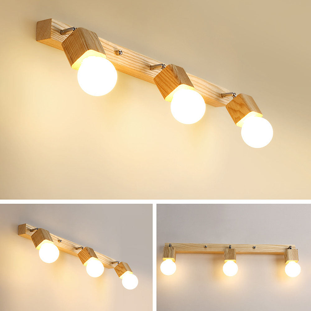 VIVLUX - Natural Wood Bathroom LED Track Lights