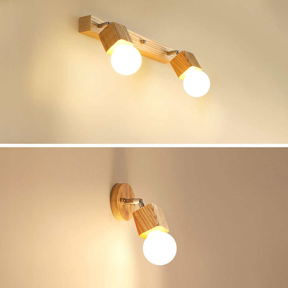 VIVLUX - Natural Wood Bathroom LED Track Lights
