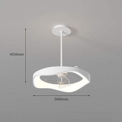 LUMIFAN - Modern White Iron Ceiling Fan Light
