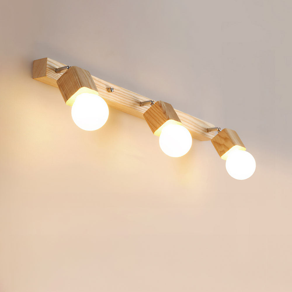 VIVLUX - Natural Wood Bathroom LED Track Lights