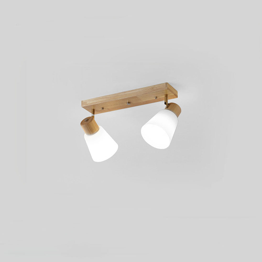 ILLUMIRAIL - Modern Rotatable Wood LED Track Light