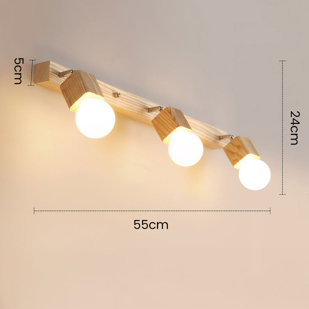 VIVLUX - Natural Wood Bathroom LED Track Lights