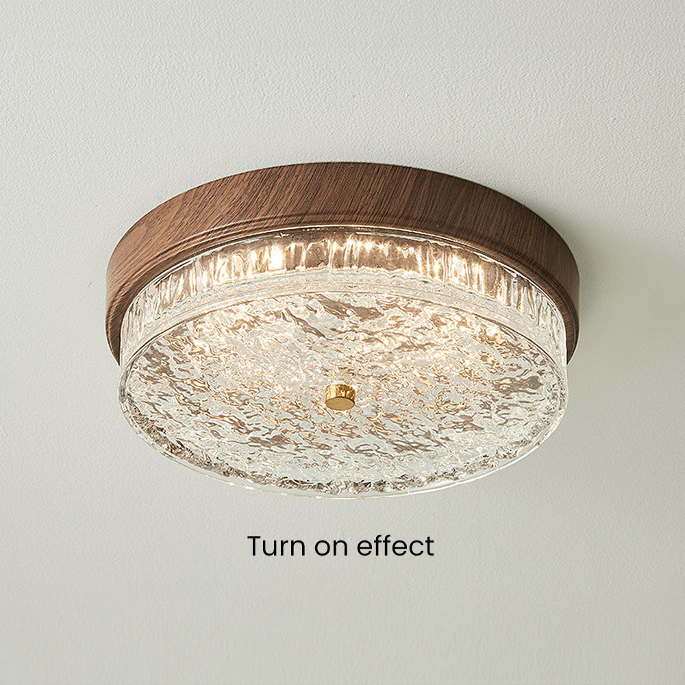 AURABELLA - Energy-Efficient Brown Glass LED Ceiling Light