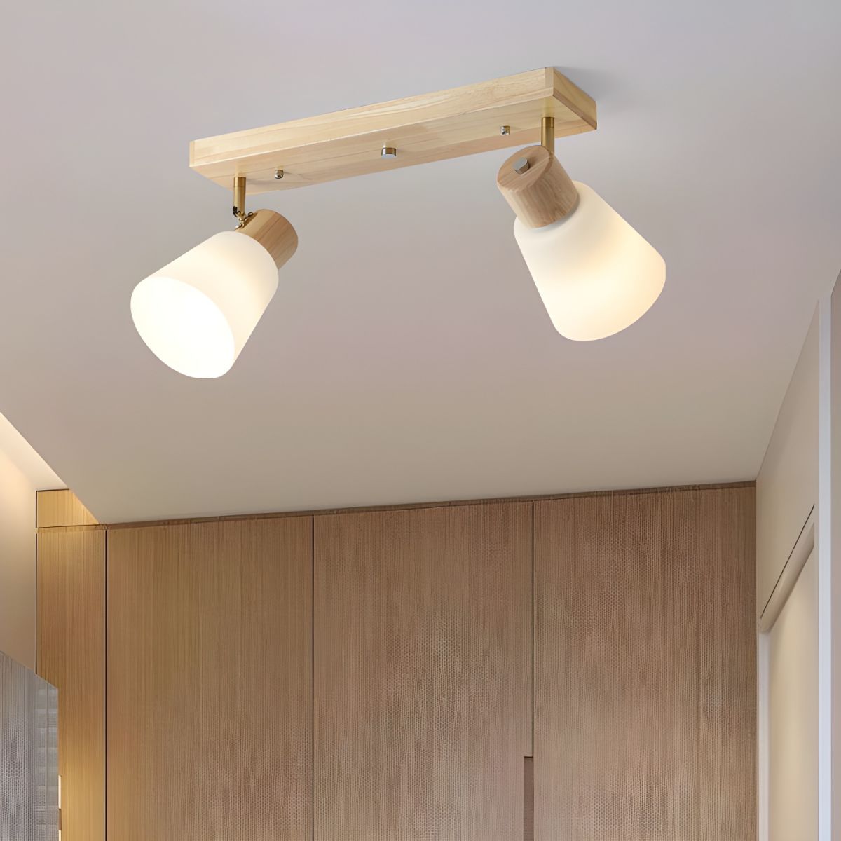 ILLUMIRAIL - Modern Rotatable Wood LED Track Light