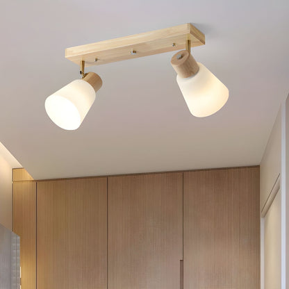 ILLUMIRAIL - Modern Rotatable Wood LED Track Light