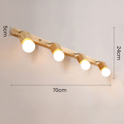 VIVLUX - Natural Wood Bathroom LED Track Lights