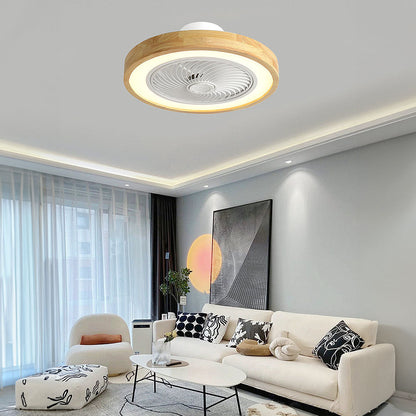 AEROWO - Sleek Round Ceiling Fan with LED Lights