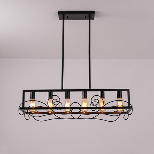 MODERNA - Sleek 6 Bulb Kitchen Pendant Light