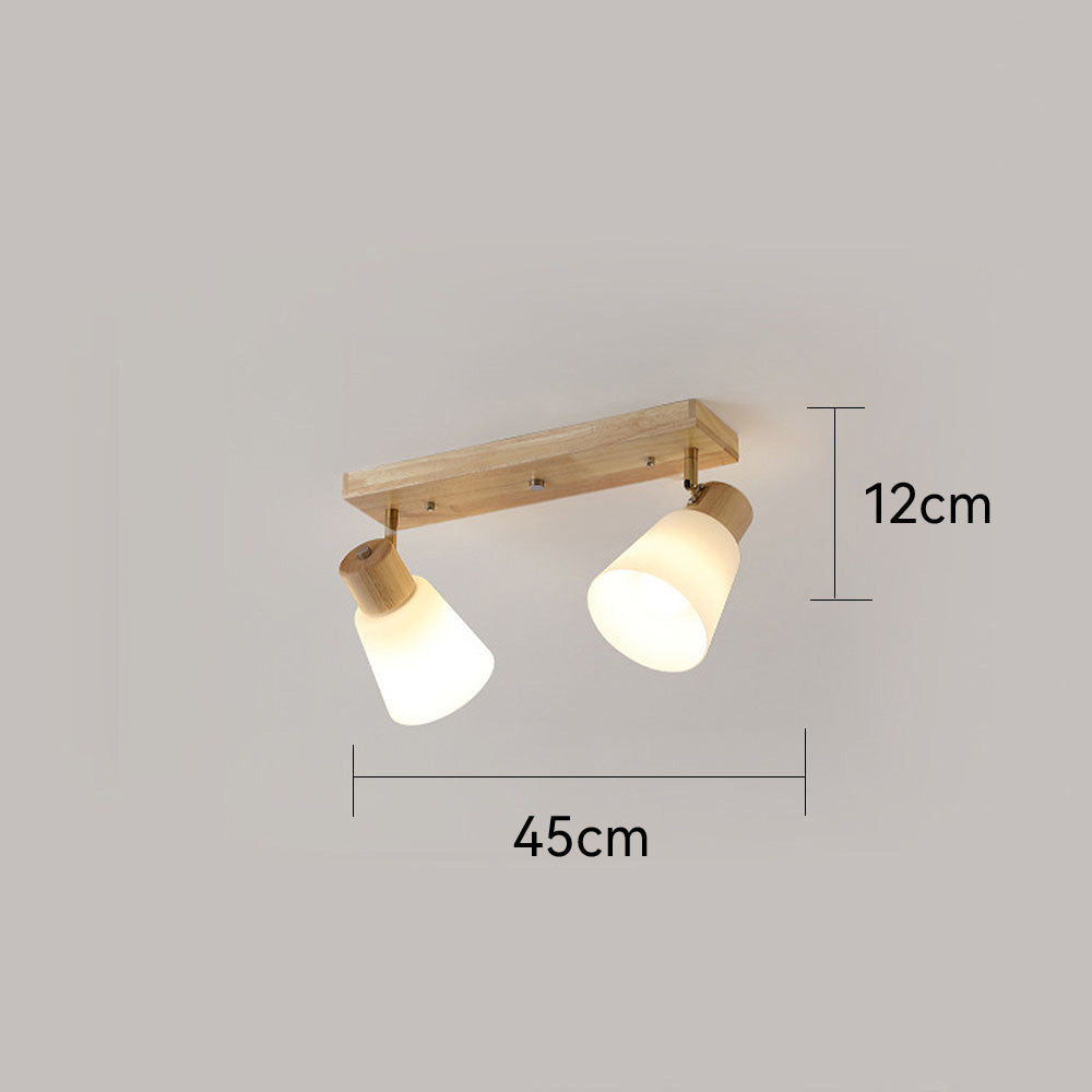 ILLUMIRAIL - Modern Rotatable Wood LED Track Light