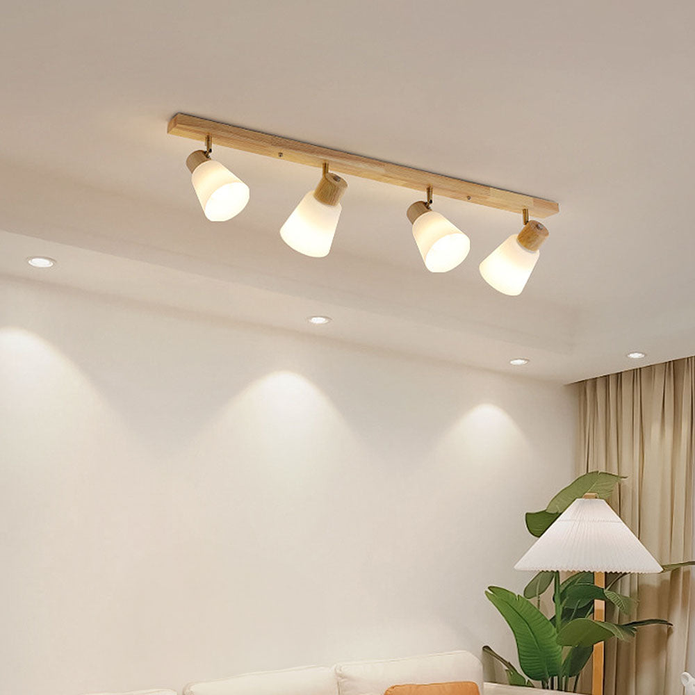 ILLUMIRAIL - Modern Rotatable Wood LED Track Light