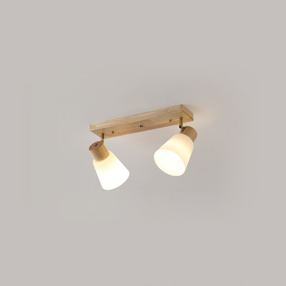 ILLUMIRAIL - Modern Rotatable Wood LED Track Light