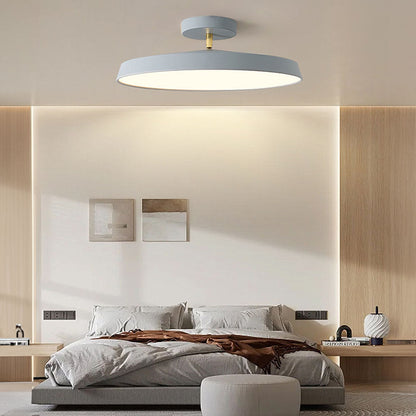 LUMINOA - Modern White LED Semi-Flush Ceiling Light