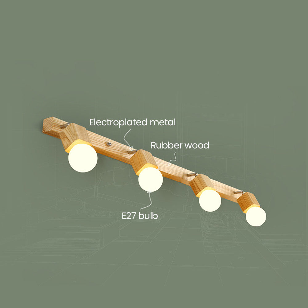 VIVLUX - Natural Wood Bathroom LED Track Lights