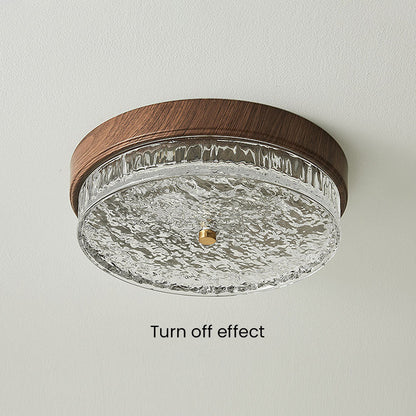 AURABELLA - Energy-Efficient Brown Glass LED Ceiling Light