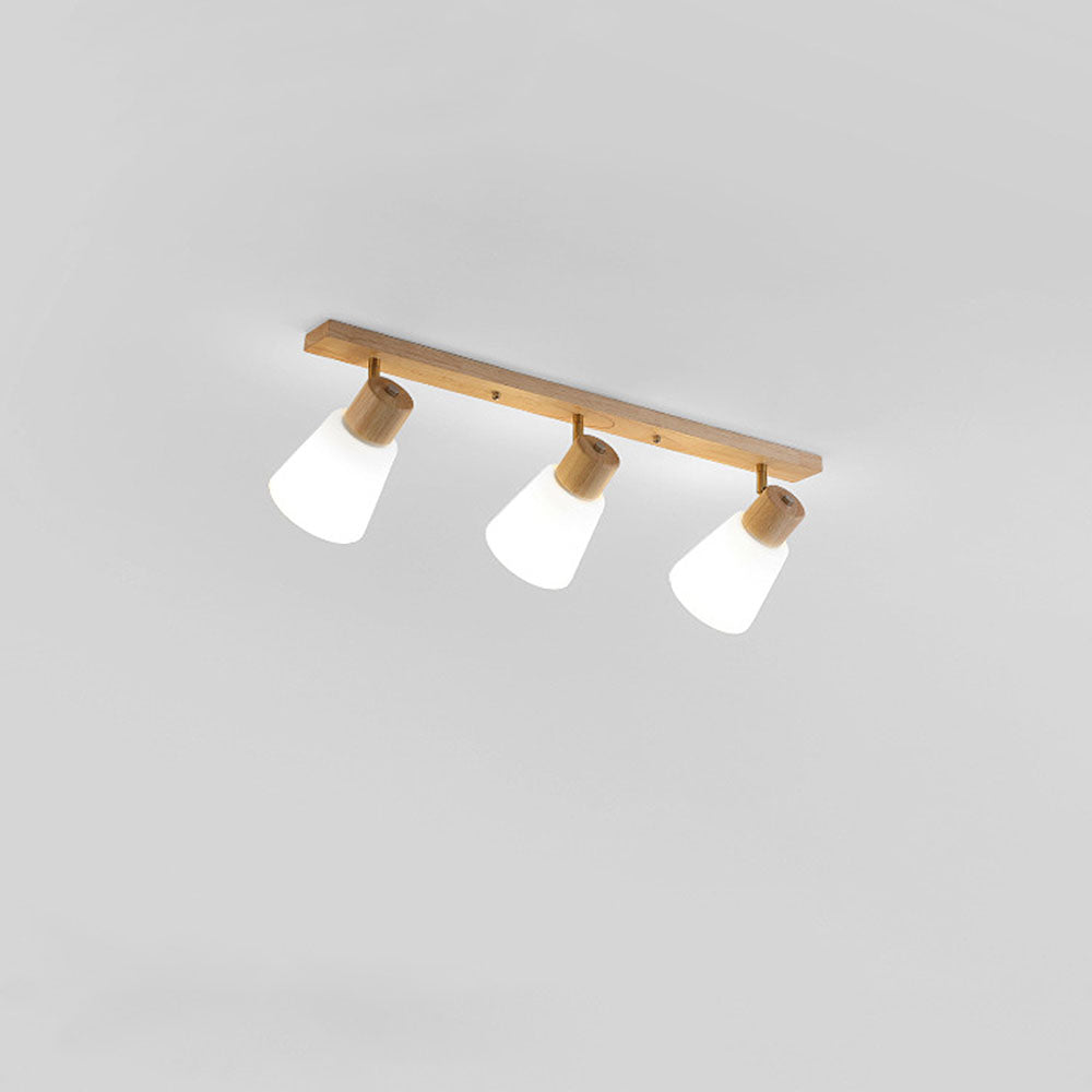 ILLUMIRAIL - Modern Rotatable Wood LED Track Light