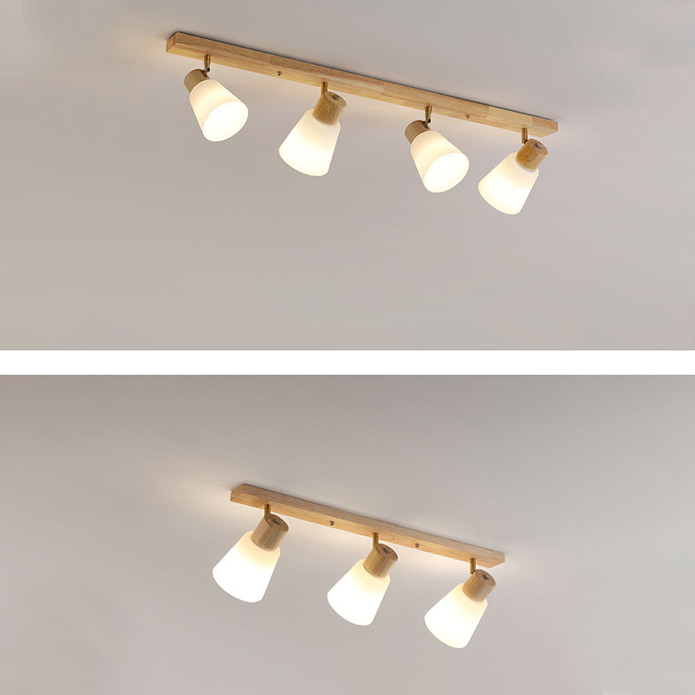 ILLUMIRAIL - Modern Rotatable Wood LED Track Light