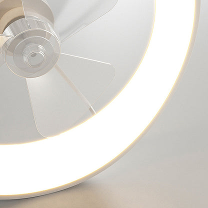 LUMIFAN - Modern White Iron Ceiling Fan Light