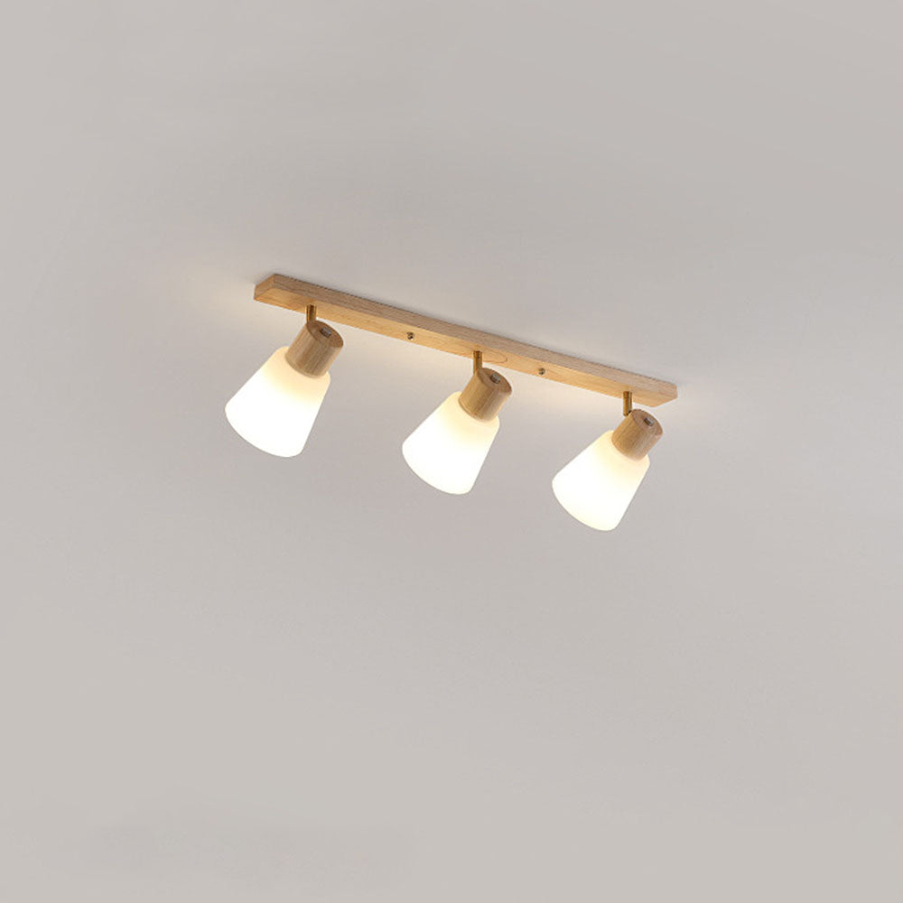 ILLUMIRAIL - Modern Rotatable Wood LED Track Light