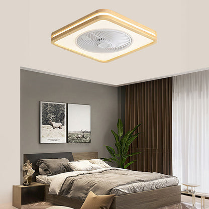 AEROWO - Sleek Round Ceiling Fan with LED Lights