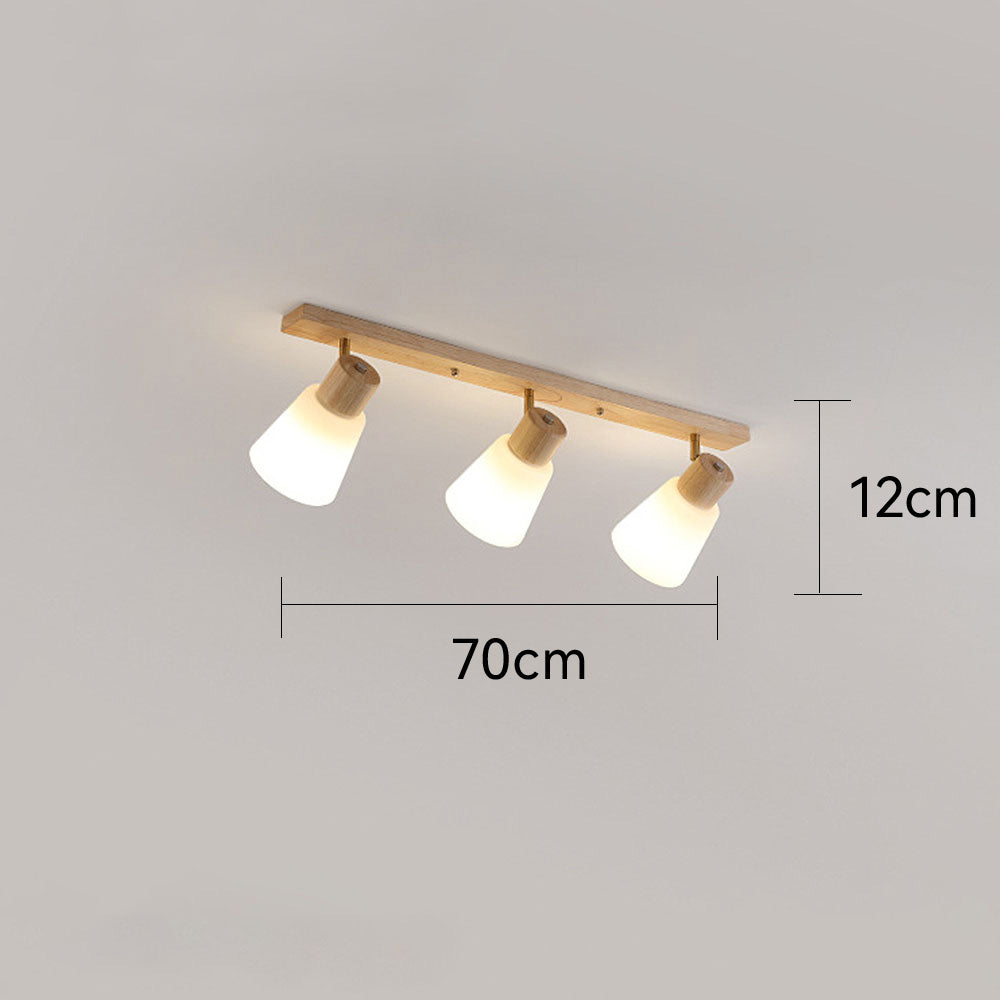 ILLUMIRAIL - Modern Rotatable Wood LED Track Light