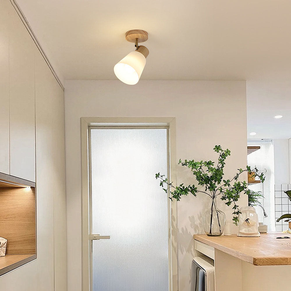 ILLUMIRAIL - Modern Rotatable Wood LED Track Light