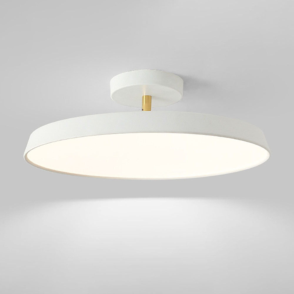 LUMINOA - Modern White LED Semi-Flush Ceiling Light