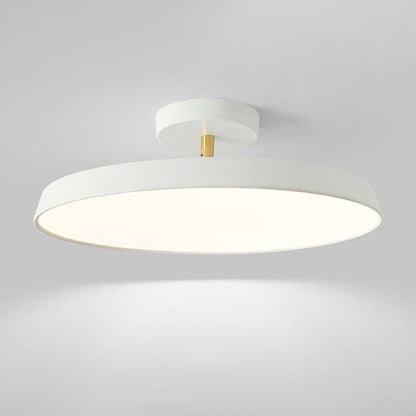 LUMINOA - Modern White LED Semi-Flush Ceiling Light