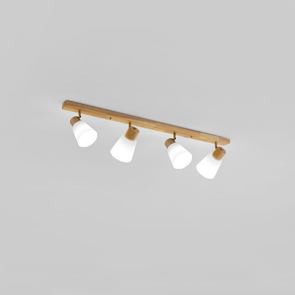 ILLUMIRAIL - Modern Rotatable Wood LED Track Light