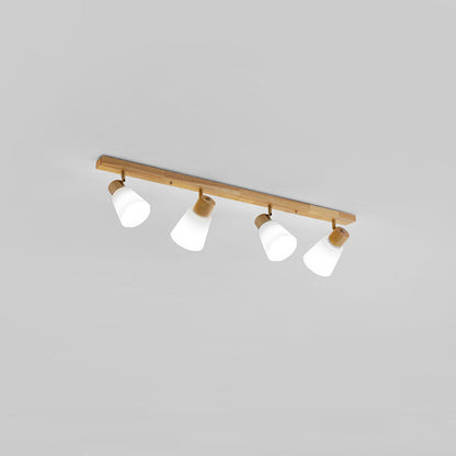 ILLUMIRAIL - Modern Rotatable Wood LED Track Light
