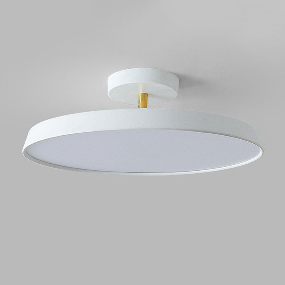 LUMINOA - Modern White LED Semi-Flush Ceiling Light